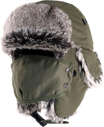CHOK.LIDS Waterproof Winter Trapper Bomber Hats Unisex Premium Strength Ushanka Ear Flap Chin Strap Cold Weather Outdoor in Kuwait