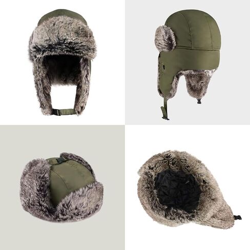 CHOK.LIDS Waterproof Winter Trapper Bomber Hats Unisex Premium Strength Ushanka Ear Flap Chin Strap Cold Weather Outdoor in Kuwait