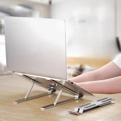 Universal Ergonomic Laptop Stand Foldable and Adjustable Metal Laptop Holder for Office Productivity with Durable Design in Saudi Arabia