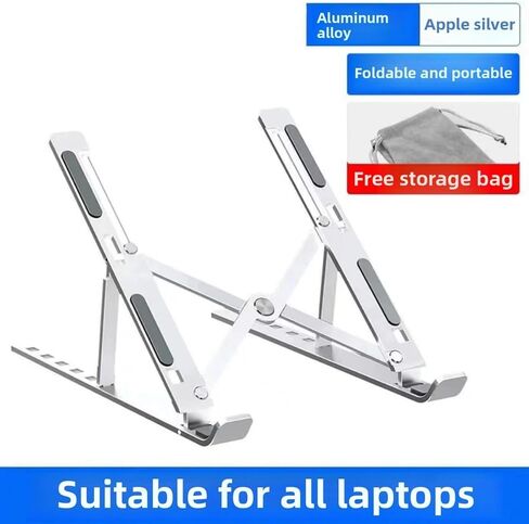 Universal Ergonomic Laptop Stand Foldable and Adjustable Metal Laptop Holder for Office Productivity with Durable Design in Saudi Arabia