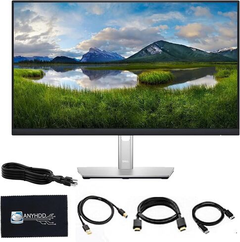 Dell P2225H 22" 16:9 IPS Computer Monitor Screen with DisplayPort and USB 3.0 Upstream Cables with Power Cord + USB 3.0 Upstream Cable + Display Port Cable + HDMI Cable + Microfiber Cloth (Renewed) in Saudi Arabia