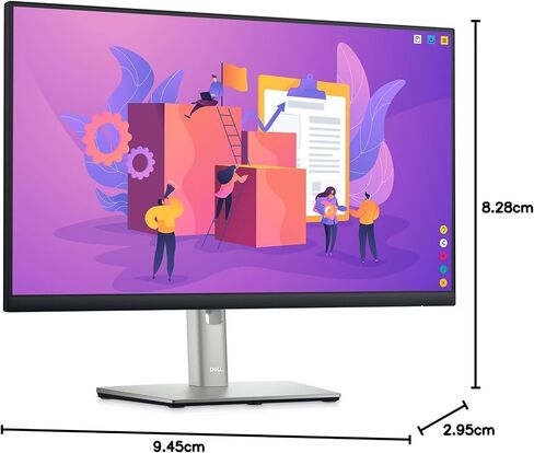 Dell P2425 24 "Wuxga (1920x1200) 16:10 PC Display ، 100 هرتز ، IPS ، 5 ​​مللي ثانية ، 99 ٪ SRGB ، USB-C ، DisplayPort ، HDMI ، VGA ، 4X USB ، ضمان 3 سنوات ، أسود ، أسود in Saudi Arabia