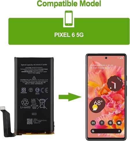 Replacement Battery GMSB3 Compatible with Google Pixel 6 5G with Tools in Saudi Arabia