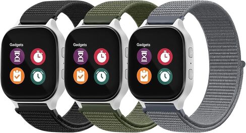 Geak 3 Pack Kids Nylon Strap متوافق مع Gizmo Watch 3 2 1/Gabb Watch 3E 3 2 1 استبدال الفرقة ، 20 مم إصدار منفرد حلقة منفردة لطيف متوافق مع Gizmo Watch Band for Kids Boys Girls in Saudi Arabia
