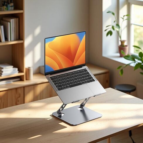 Anti-Slip Base, USB Cooling Pad with Fan, Desk Riser Ergonomic, Adjustable Cooling Stand for Laptop and Tablet, Carbon Steel Frame, Fits 10–17 Inch Devices in Kuwait