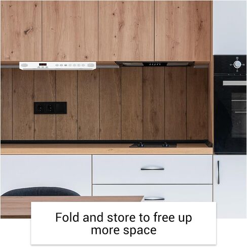 SYLVOX 15.6 inch Smart TV for Kitchen, Under Cabinet TVs, Small Television | 1080P FHD, 12V DC AC Powered, Rotated & Folded Save Space, Google OS, for Kitchen Bedroom Laundry Room RV Camper (Black) in Kuwait