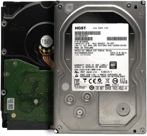 HGST Ultrastar 6TB 3.5inch 128MB Cache 7200RPM SATA 6.0GB/S محرك داخلي للمؤسسة الداخلية - HUS726060ALE614 (لجهاز سطح المكتب/MAC ، NAS ، CCTV DVR ، نظام الاستقصاء ، RAID ، خادم) (متجدد) in Saudi Arabia