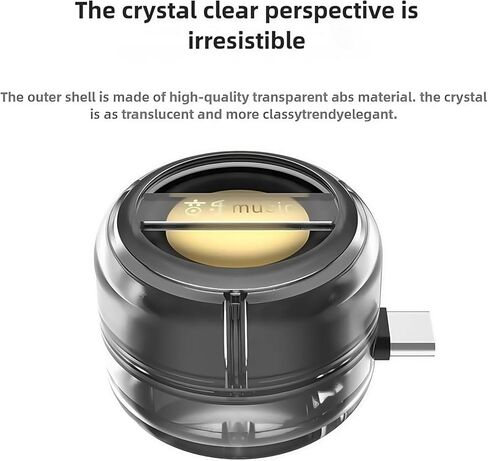 Mini Portable Speaker, 3W Plug in Cell Phone Speaker Amplifier with Type-c Audio Interface, Plug and Play for Phone, IPad, Tablet, Smartphone (Black) in Saudi Arabia
