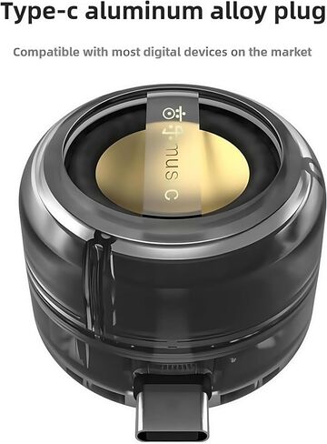 Mini Portable Speaker, 3W Plug in Cell Phone Speaker Amplifier with Type-c Audio Interface, Plug and Play for Phone, IPad, Tablet, Smartphone (Black) in Saudi Arabia