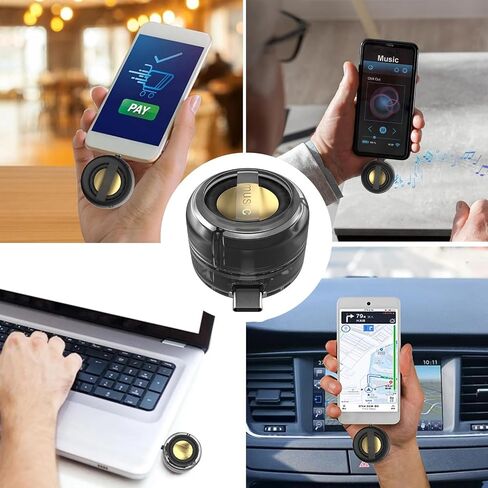 Mini Portable Speaker, 3W Plug in Cell Phone Speaker Amplifier with Type-c Audio Interface, Plug and Play for Phone, IPad, Tablet, Smartphone (Black) in Saudi Arabia