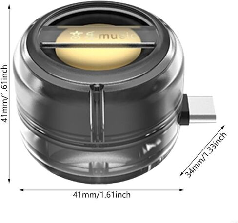 Mini Portable Speaker, 3W Plug in Cell Phone Speaker Amplifier with Type-c Audio Interface, Plug and Play for Phone, IPad, Tablet, Smartphone (Black) in Saudi Arabia