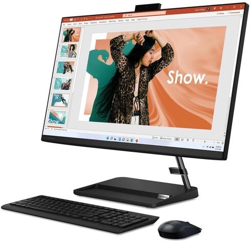 Lenovo IdeaCentre AIO 3 24IAP7 2023 All-in-One Desktop 23.8-inch IPS Touchscreen 8-Core 12th Gen Intel Core i5-12450H Iris Xe Graphics 64GB DDR4 2TB SSD WiFi 6 RJ45 LAN Win11 Pro w/ONT 32GB USB in Saudi Arabia