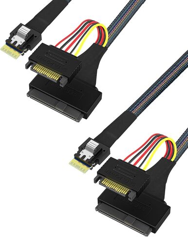SFF-8654 4I إلى SFF-8087 مضيف لاستهداف كبل RAID عالي السرعة 1M/3.28 قدم محول HDD/SSD لتخزين الخادم/مركز البيانات (Mini SAS HD إلى MINI SAS) in Kuwait
