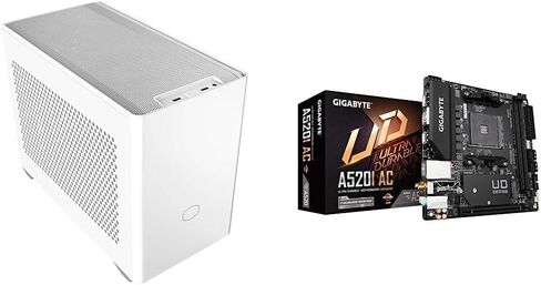Cooler Master NR200 White SFF Small Form Form Form Mini-ITX Case & Gigabyte A520i AC in Saudi Arabia