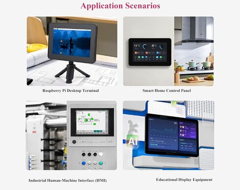 Protective Case Compatible with Raspberry Pi 7inch Touch Display 2 and Raspberry Pi 5, Support Multiple 7inch Screens, Supports Installing RPi Hats, Reserved Rich Interfaces in Saudi Arabia