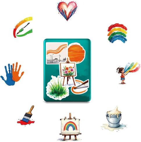 200-PCS Holographic Book Stickers, Bookish Stickers for Adults & Kids and Kindle Cases Water Bottles Journal Scrapbook Laptop, Reading Glitter Vinyl Decals, Book Lover Decor in Kuwait