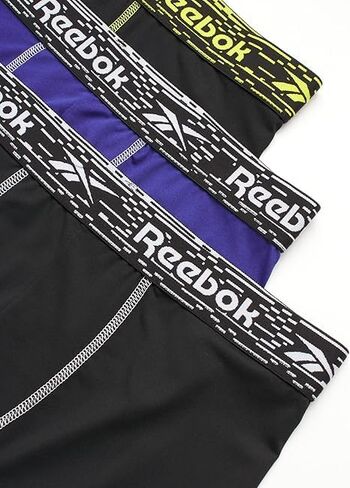 Reebok Mens Boxer Briefs - 3 Pack Moisture Wicking Athletic Performance Underwear - Boxer Briefs for Men (Sizes: S-XL) in Kuwait