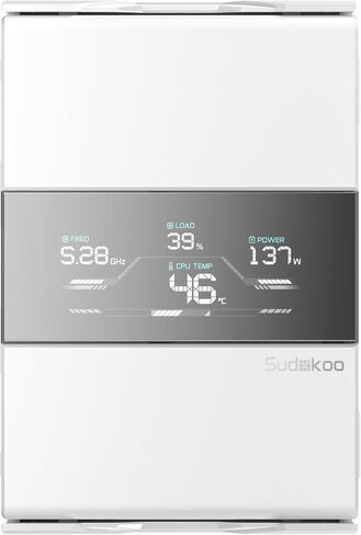 SK700V White AM5 مبرد الهواء الرقمي ، تصميم برج واحد ، مروحة تقنية عالية الأداء ، و 7 أنابيب حرارة نحاسية ، قفل L-rail ، تبديد حرارة 220 واط in Kuwait