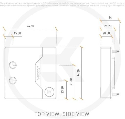 EKWB EK-Quantum Velocity 2 CPU Water Block - 1700 and Thermal Grizzly Intel 13th/14th Gen CPU Contact Frame Bundle, Nickel/Plexi, TR-85766-99074 in Saudi Arabia