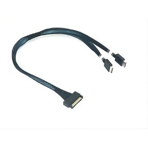 MICIO X8 74P إلى 2 X OCULINK 4I كابل موصل مستقيم - 450 مم ، كابل نقل البيانات عالي السرعة لميكيو إلى اتصال أوكولينك in Kuwait