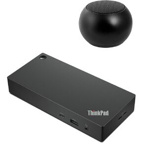 Lenovo ThinkPad Universal USB-C Dock 90W 4K Support ، HDMI ، USB-C ، DisplayPort ، محور USB مجمع مع مكبر صوت Bluetooth Mini U مع ميكروفون مدمج ، تشغيل لمدة 4 ساعات in Kuwait