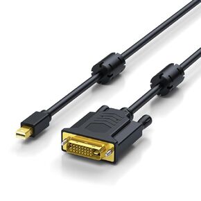 Mini DisplayPort to DVI Cable, Active Shielded Mini DP to DVI Adapter Cable with Gold-Plated Connectors, Thunderbolt Compatible Converter for MacBook, Laptop, Monitor, Projector (6.6FT) in Kuwait