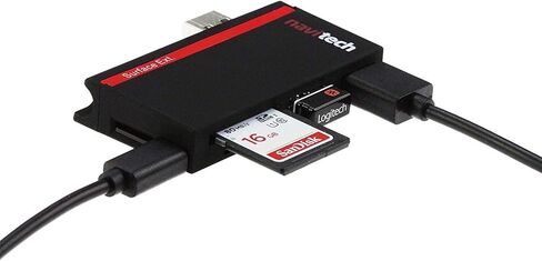 Navitech 2 في 1 كمبيوتر محمول/جهاز لوحي USB 3.0/2.0 محول محول/مدخلات USB micro مع قارئ بطاقة SD/Micro SD متوافق مع Lenovo Ideapad 1i 11.6 '' laptop in Kuwait