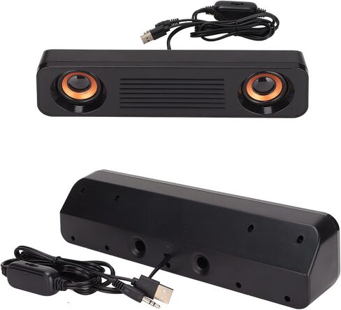 مكبر صوت طويل سطح المكتب ، مكبر صوت سلكي HIFI STEREO STERSER USB مدعوم 3.5 مم محمول لجهاز الكمبيوتر التلفزيوني in Saudi Arabia