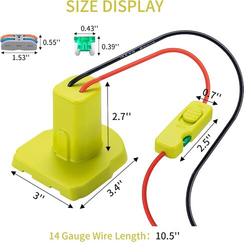 Battery Adapter Compatible for Kobalt 24V Battery Dock Power Connector for Rc Car Rc Toy 12 Gauge Robotics with Wire Terminals in Kuwait