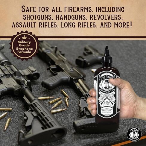 Dr Jim's - CLP Gun Cleaner and Lubricant - All-in-One Gun Cleaning Oil, Bore Cleaner, Non Solvent - for Metal, Wood & Plastic - Advanced Lube & Rust Protector with Graphene Formula - Made in USA in Saudi Arabia