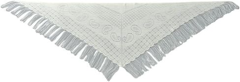 شال LMVERNA للسيدات جديد من النايلون المجوف بلون سادة وقابل للتنفس وشاح مثلث مثلث in Kuwait