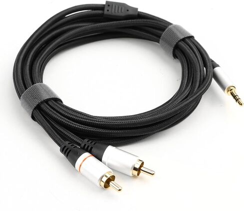 كابل من 3.5 مم إلى 2RCA ， AUX إلى RCA سماعة رأس المال إلى محول جاك الذكور y ، الحبل المساعدة ، متوافق مع HDTV ، الهاتف ، مكبر صوت ، mp3 ، الكمبيوتر اللوحي (3.3 قدم) in Kuwait