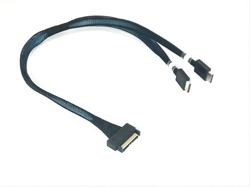 MICIO x8 74P to 2 X Oculink 4i Straight Connector Cable - 450 MM, High-Speed Data Transfer Cable for MICIO to Oculink Connectivity in Saudi Arabia