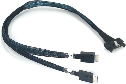 MICIO x8 74P to 2 X Oculink 4i Straight Connector Cable - 450 MM, High-Speed Data Transfer Cable for MICIO to Oculink Connectivity in Saudi Arabia
