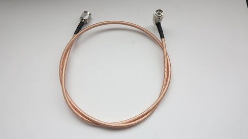 RG400 TNC الذكور الزاوية اليمنى إلى TNC الذكور منخفضة الخسارة منخفضة موصلات كابل اقناع مزدوجة محمية يتم لحامها وتجعيدها على الكابل (12 قدمًا) in Saudi Arabia