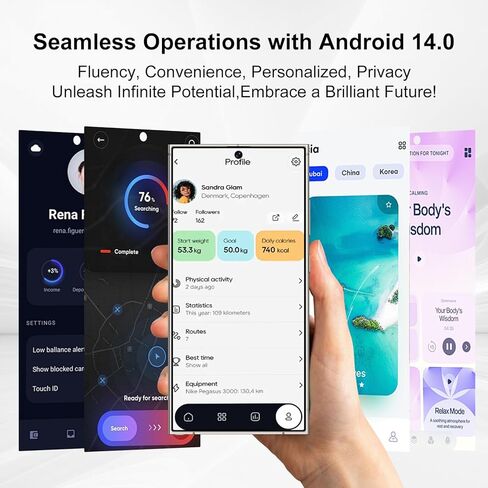 C24 Ultra Android Phone Build-in Pen ، 8GB+256GB STORAGE PERPHIONAL ، Android 14.0 PRATTION PRUTTIONS 6800MAH ، 6.82 "HD Screen ، 108MP Camera | 5G Phone | Dual Sim & Face ID | GPS-Black in Kuwait