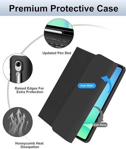 Keyboard Case for Samsung Galaxy Tab S10 FE+ Plus 13.1 Inch 2025, Magnetic Detachable Wireless Bluetooth Keyboard, Slim Protective Folio Cover with S Pen Holder for Samsung Tab S10 FE Plus, Sky Blue in Kuwait