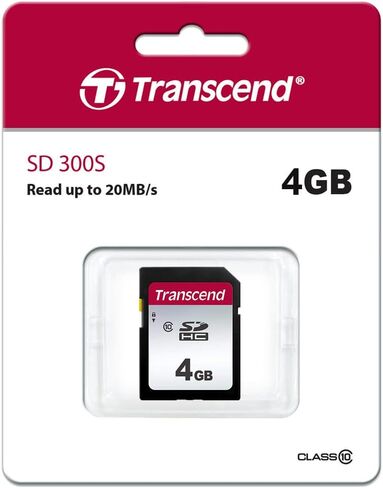 Transcend 4GB Secure Digital SDHC Memory Card, Compatible with Samsung S860 Digital Camera - Class 10, 20MB/s, 300 Series in Saudi Arabia