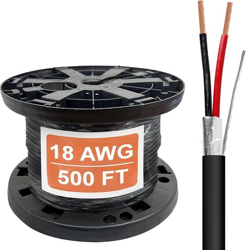 18 AWG 2 موصل الدفن المباشر محمي الشمس والماء كابل مقاوم للماء للأمن/المنبه/الوصول إلى التحكم/الصوت - التخزين المؤقت 500 قدم in Kuwait