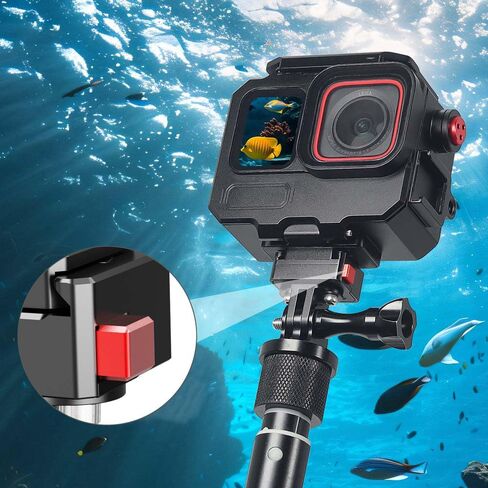 Metal Dive Housing Compatible with Insta360 AcePro2 Action Camera,Waterproof up to 80m,Dive Case Shell for Ace Pro 2 Action Camera (Magnetic Foldable Dual - Card Version) in Saudi Arabia