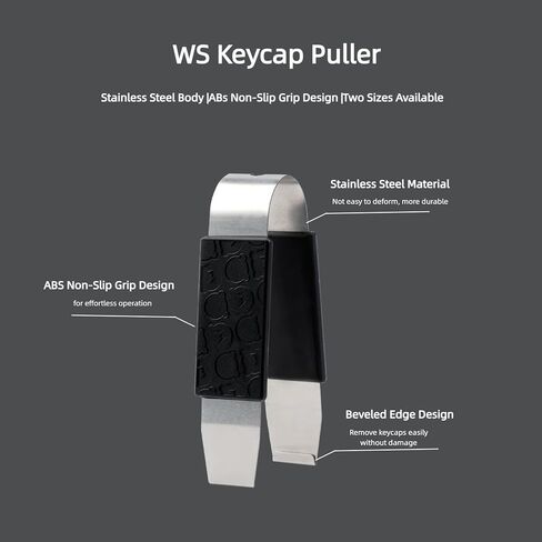 MELETRIX WS Keycap Puller, Metal Keycap Remover Key Cap Removal Tool for Mechanical Keyboard Removing Fixing Tools 1U 3U Size (S+L) in Saudi Arabia