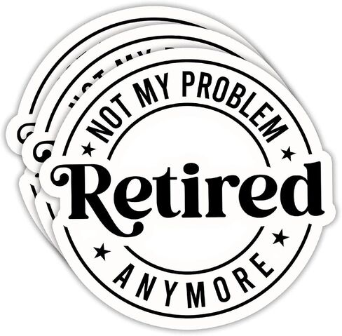 (3PCS) Funny Retirement Stickers - Retired Mode All Day Every Day - Waterproof Vinyl Decal for Laptop, Tumbler, Water Bottle, Scrapbook 3" x 2.2 " in Saudi Arabia