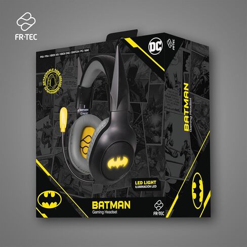 سماعة ألعاب Batman مع مصباح LED RGB لـ PlayStation 5 و PS4 و Xbox Series X/S و Xbox One و Nintendo Switch و PC و MAC in Kuwait