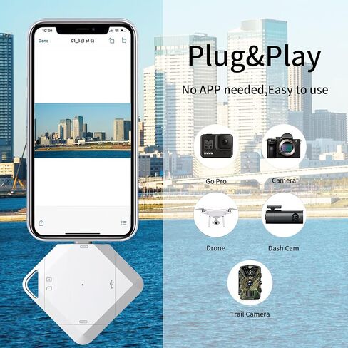 New SD Card Reader for iPhone/ipad/Android/Mac/Computer/Camera,5 in1 Micro SD Card Reader Trail Camera Viewer, Portable Memory Card Reader SD Card Adapter for SD and TF Cards in Saudi Arabia