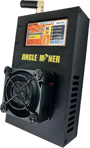 في الأسهم الجديدة Jingle Miner BTC Solo Lite 19.17J/GH 23W ASIC MINER BM1370 ASIC CHIP 1.2th/S Bitcoin (BTC) تم تصميمه في الأصل لـ Antminer S21 Pro in Saudi Arabia