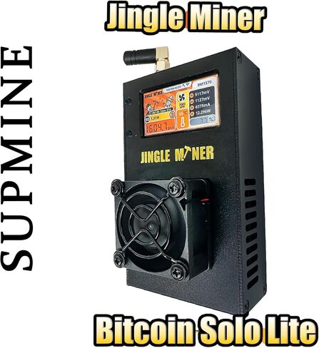 في الأسهم الجديدة Jingle Miner BTC Solo Lite 19.17J/GH 23W ASIC MINER BM1370 ASIC CHIP 1.2th/S Bitcoin (BTC) تم تصميمه في الأصل لـ Antminer S21 Pro in Saudi Arabia