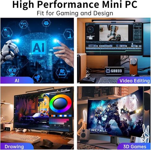 MSECORE MINI Desktop Comptuer-Gen Gen Intel Core I9-14900F 24-Core Processor ، 64GB DDR5 RAM ، 1T PCIe 4.0 SSD ، NVIDIA GEFORCE RTX 4070 12GB GDDR6 GRASES ، WIFI 6E ، 8K ، Four ، Windows 11 Pro. in Kuwait