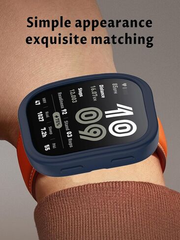 Case for Amazfit Bip 6 Smart Watch ، Wyyrurel Silicone Hollow Watch Case ، Anti Fall and Scratch Resistant ، 2 Pack ، Black+Blue. in Kuwait
