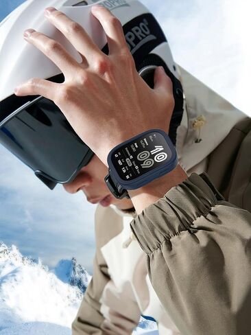 Case for Amazfit Bip 6 Smart Watch ، Wyyrurel Silicone Hollow Watch Case ، Anti Fall and Scratch Resistant ، 2 Pack ، Black+Blue. in Kuwait
