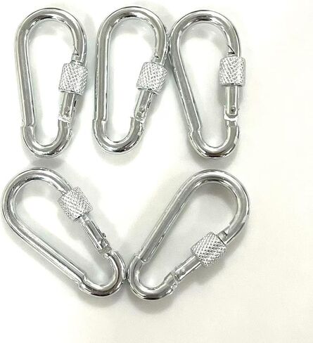 10 Pack Small Carabiner Clip 2 Inch Spring Snap Hook Heavy Duty Galvanized Steel Keychain Carabiner Locking Clips in Saudi Arabia
